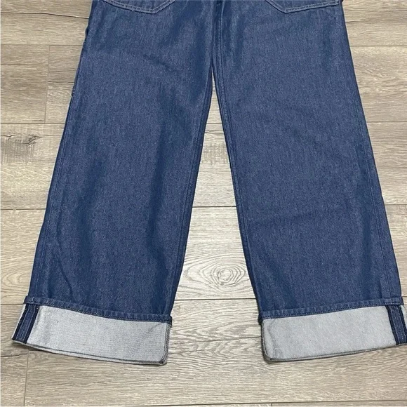 NWT MOTHER Jeans The Smoothie Carpenter Sneak Denim Jeans in Clean Your Plate - Picture 5 of 12